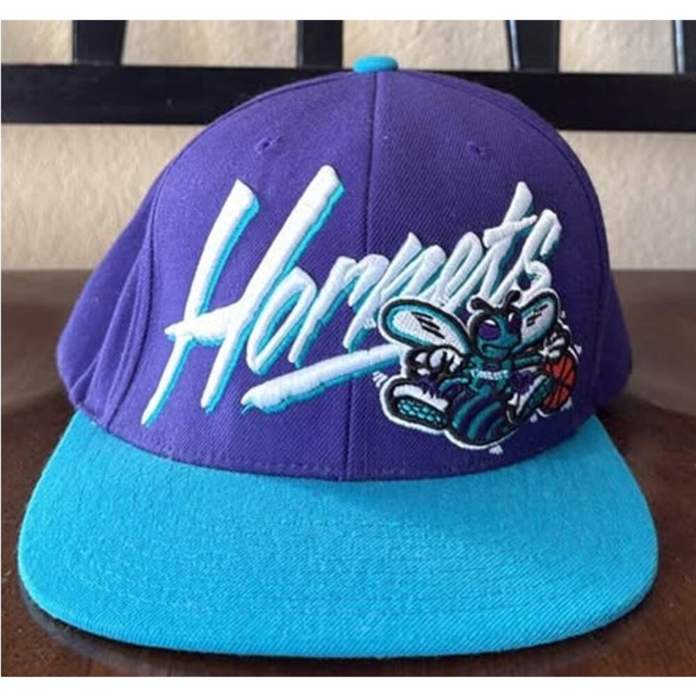 Mitchell & Ness Charlotte Hornets Baseball Cap Hat Snapback Teal